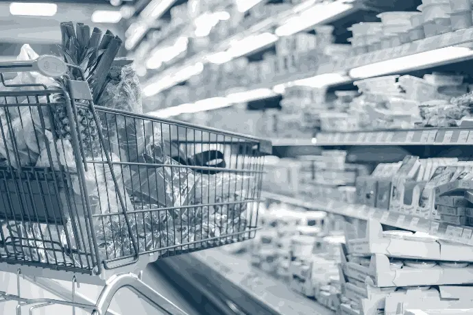 eutronix retail hardware solution eutronix retail hardware solution displayed with shopping cart in supermarket aisle