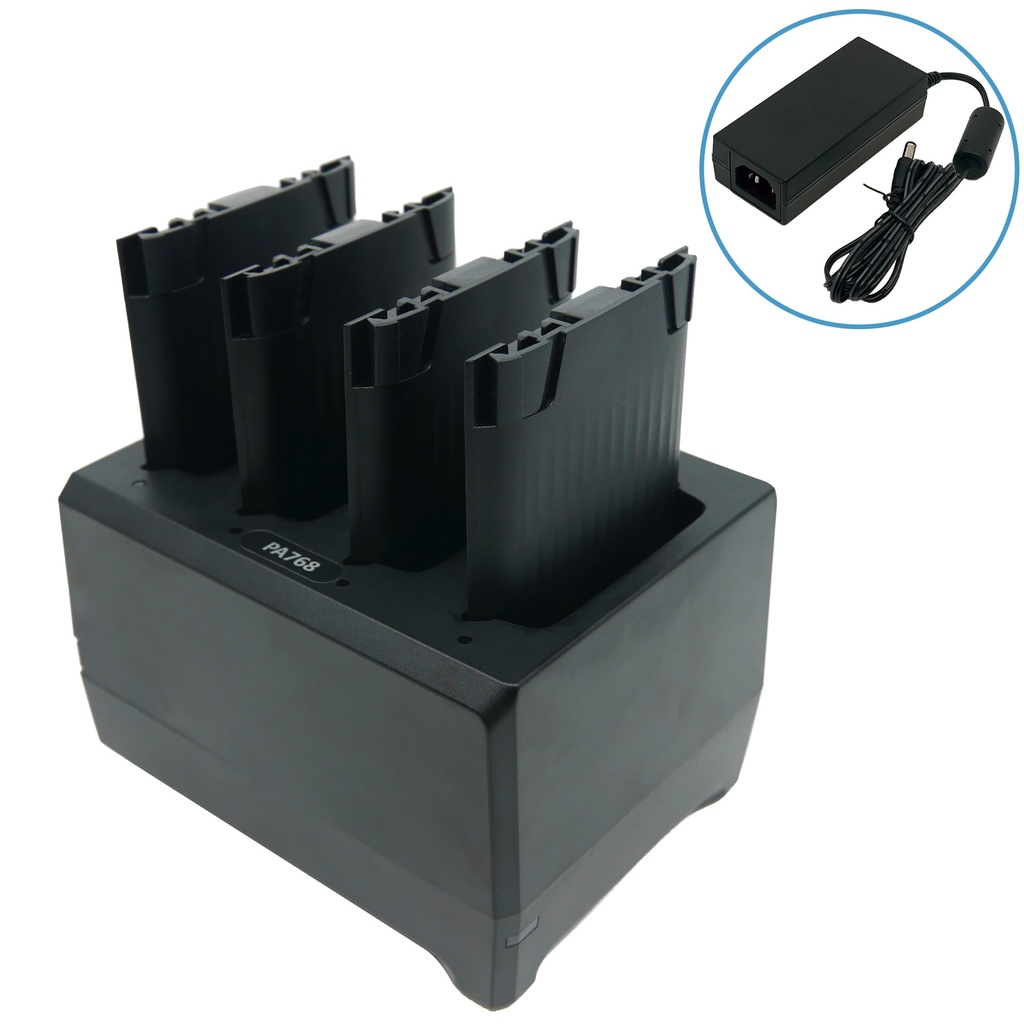 PA768 4-slot battery charger cradle